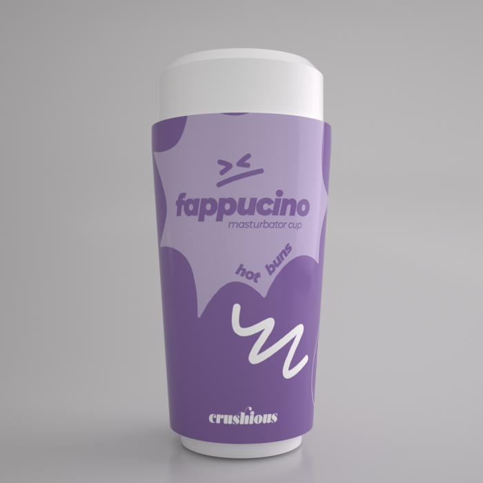 Портативний анальний мастурбатор CRUSHIOUS FAPPUCINO у вигляді стаканчика кави, з кришкою