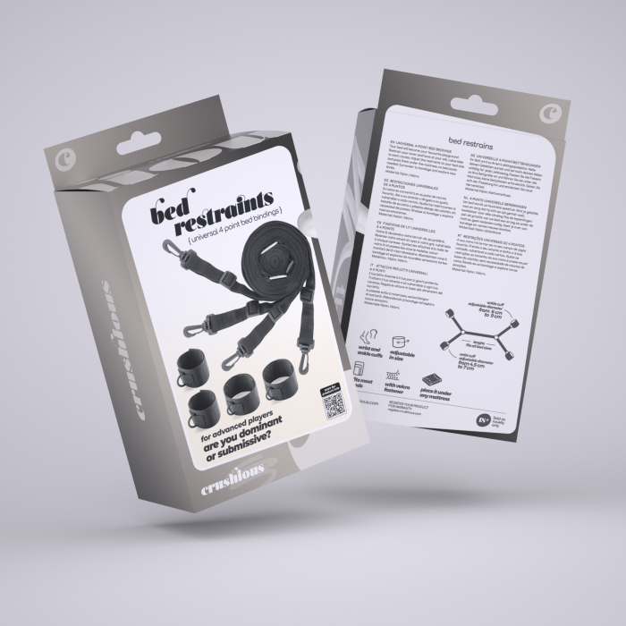 Набір універсальних фіксаторів під матрац CRUSHIOUS, чорний