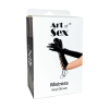 Лаковані рукавички зі шнурівкою Art of Sex - Mistress, чорні, розмір S