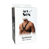 Чоловіча портупея Art of Sex - Spartacus, екошкіра, колір білий, розмір XS-M