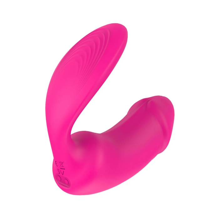 Вагінально-кліторальний вібратор Dream Toys Essentials з пультом, рожевий, 9 × 3 см
