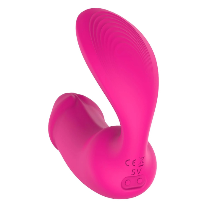Вагінально-кліторальний вібратор Dream Toys Essentials з пультом, рожевий, 9 × 3 см