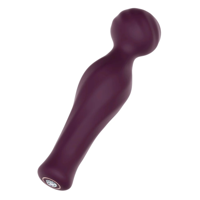 Вібратор-мікрофон Dream Toys Essentials Magic Wand зі стразами, бордовий, 16,5 см