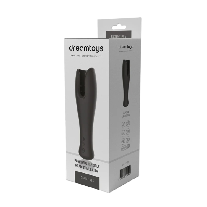 Мастурбатор для голівки Dream Toys Essentials, чорний, 19,5 см