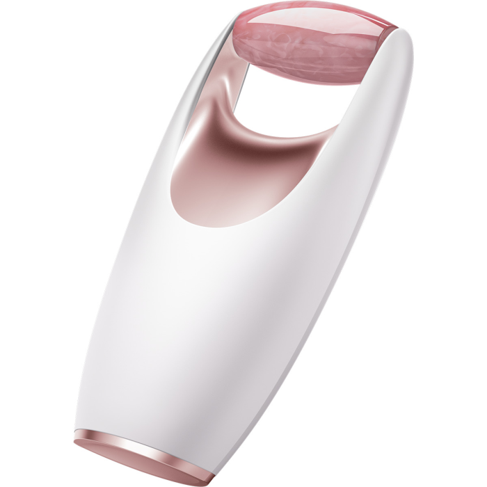 Ролер-масажер для обличчя з рожевим кварцом GESKE SmartAppGuided Rose Quartz Roller 5in1 starlight