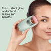 Ролер-масажер для обличчя з рожевим кварцом GESKE SmartAppGuided Rose Quartz Roller 5in1 green
