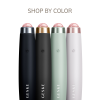 Ручка-масажер для обличчя з рожевим кварцом GESKE SmartAppGuided Sonic Rose Quartz LED Depuffing Pen 8in1 black