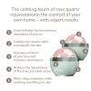 Кульковий масажер з рожевим кварцом GESKE SmartAppGuided Rose Quartz Depuffing Sphere 7in1 green