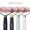 Ролер-масажер для обличчя та тіла з рожевим кварцом GESKE SmartAppGuided Rose Quartz Face & Body Roller 5in1 gray