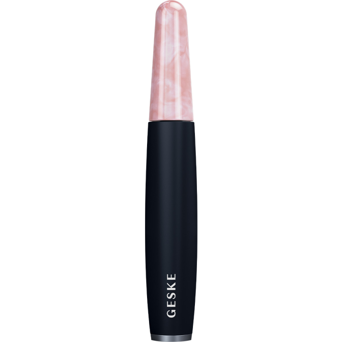 Ручка-масажер для обличчя з рожевим кварцом GESKE SmartAppGuided Rose Quartz & Depuffing Pen 6in1 black