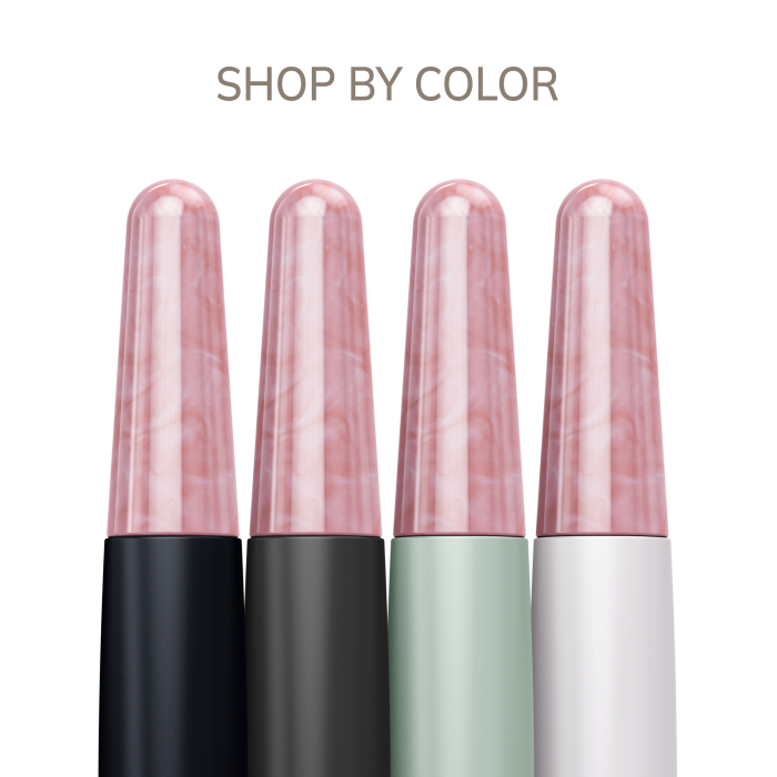 Ручка-масажер для обличчя з рожевим кварцом GESKE SmartAppGuided Double-Sided Rose Quartz Depuffing Pen 7в1 black