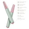 Ручка-масажер для обличчя з рожевим кварцом GESKE SmartAppGuided Double-Sided Rose Quartz Depuffing Pen 7в1 green
