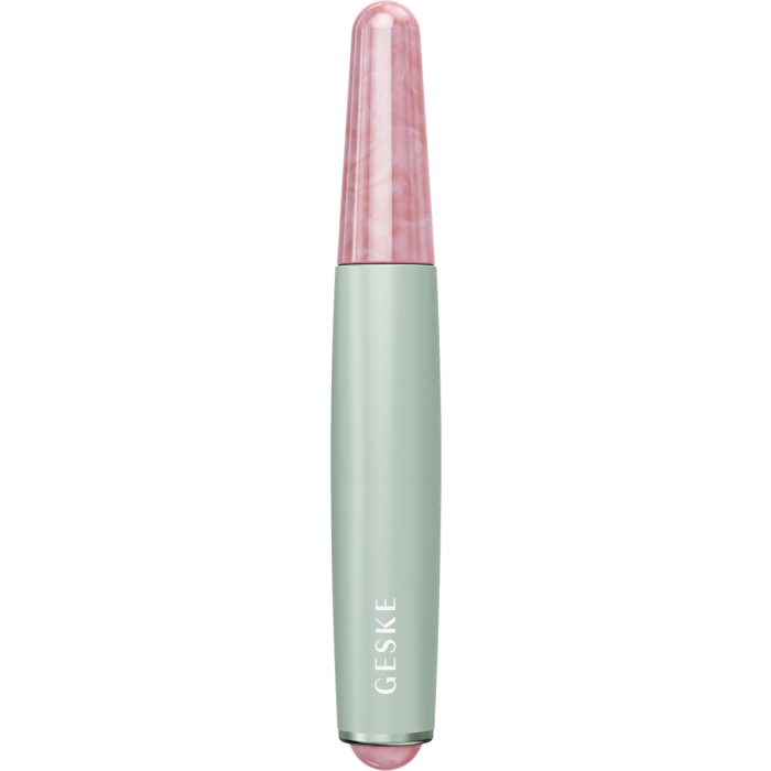 Ручка-масажер для обличчя з рожевим кварцом GESKE SmartAppGuided Double-Sided Rose Quartz Depuffing Pen 7в1 green