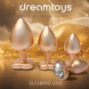 Набір із трьох анальних пробок Dream Toys Gleaming Love, розміри S, M, L, перламутрово-золоті