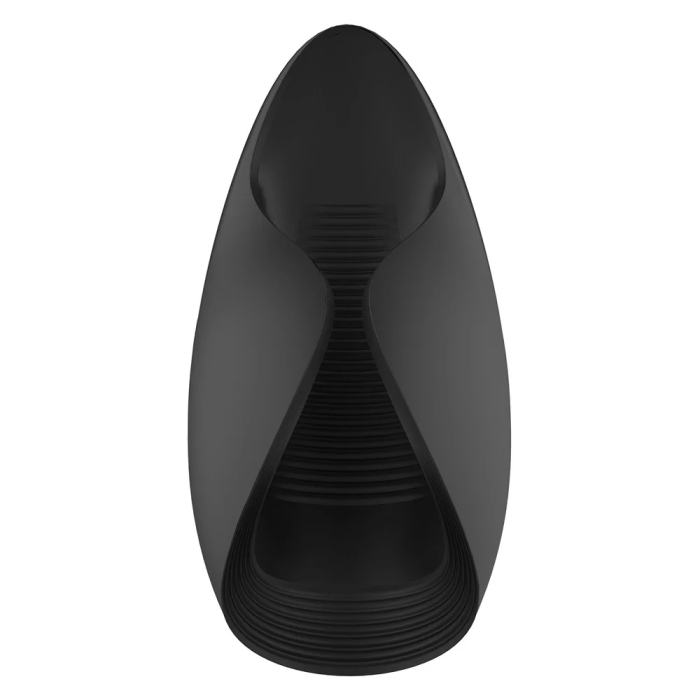 Мастурбатор з вібрацією Dream Toys Essentials, відкритий, нереалістичний, чорний, 13 см