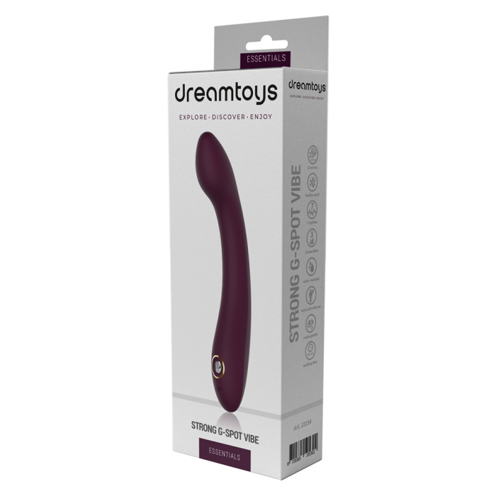 Вібратор для точки G Dream Toys Essentials зі стразами, бордовий, 21,8 × 3,6 см