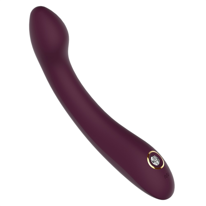 Вібратор для точки G Dream Toys Essentials зі стразами, бордовий, 21,8 × 3,6 см