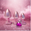 Набір із трьох анальних пробок Dream Toys Gleaming Love, розміри S, M, L, перламутрово-рожевий