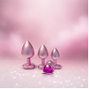 Набір із трьох анальних пробок Dream Toys Gleaming Love, розміри S, M, L, перламутрово-рожевий
