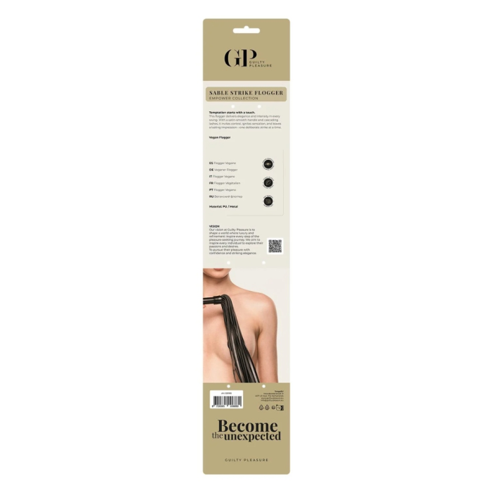 Флоггер із петлею Guilty Pleasure Sable Strike Empower, чорний, 66 см