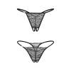 Набір трусиків з доступом Obsessive Bianca 2-pack crotchless thong S/M