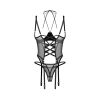 Корсет Obsessive Dominna cupless corset & crotchless thong 2XL/3X