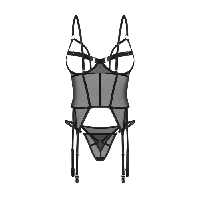 Корсет Obsessive Euridia corset & tanga XL/2XL