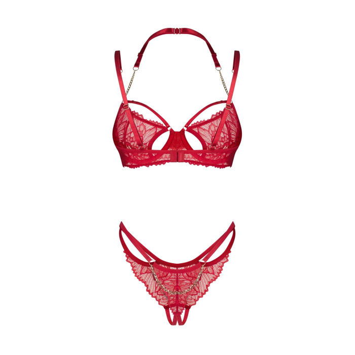 Комплект Obsessive Matildea 2-pcs crotchless set 2XL/3XL