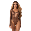 Боді Obsessive Soranna long-sleeved teddy 2XL/3XL