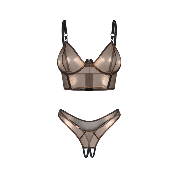 Комплект Obsessive Soranna top & crotchless thong S/M