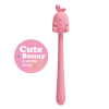 Міні-вібратор на паличці Pretty Love Cute Bunny, гнучкий, рожевий, 14,2 × 1,8 см