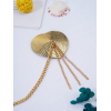 Пестис-сердечка з пензликами та чокером JSY Nipple Sticker RT236114 Golden