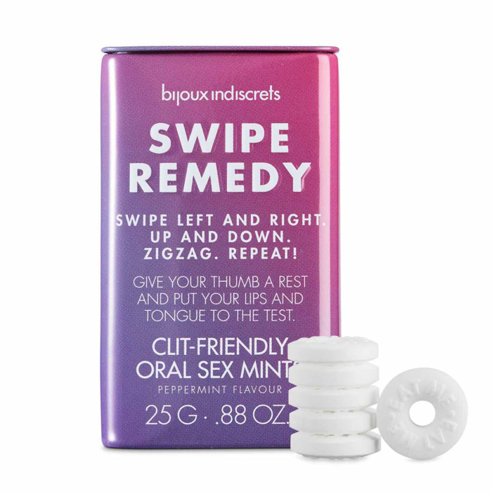 Розпродаж! М'ятні цукерки Bijoux Indiscrets Swipe Remedy – clitherapy oral sex mints термін 11.04.26