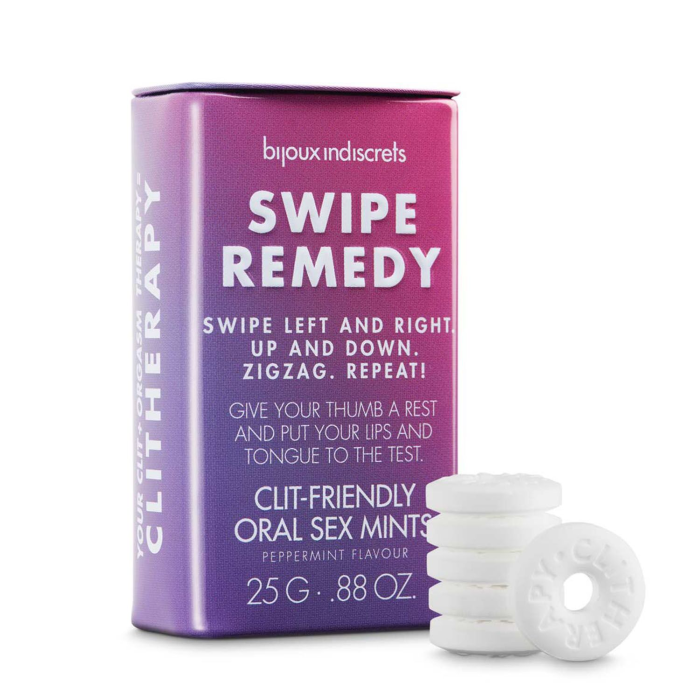 Розпродаж! М'ятні цукерки Bijoux Indiscrets Swipe Remedy – clitherapy oral sex mints термін 11.04.26