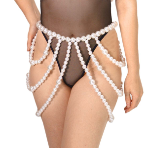Спідниця з перлин Art of Sex - Jasmine, колір білий, розмір XS-2XL