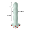Фалоімітатор Fun Factory BOUNCER Light Green, кульки всередині, ефект вібрації, діаметр 3,9 см