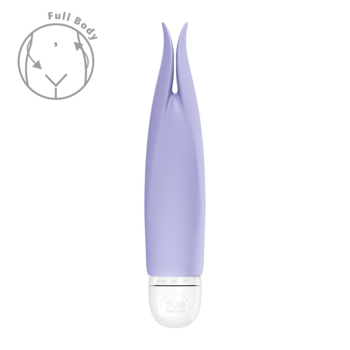Вібратор з пелюстками Fun Factory VOLITA purple, компактний, дуже тихий, на батарейках
