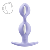Анальні кульки Fun Factory B BALLS DUO Purple, ефект вібрації, діаметр 3,2 та 3,6 см