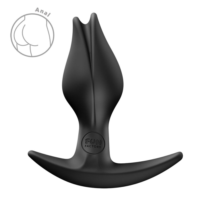 Анальна пробка Fun Factory BOOTIE FEM Black, у вигляді бутона, діаметр 2,9 см, тонкий обмежувач