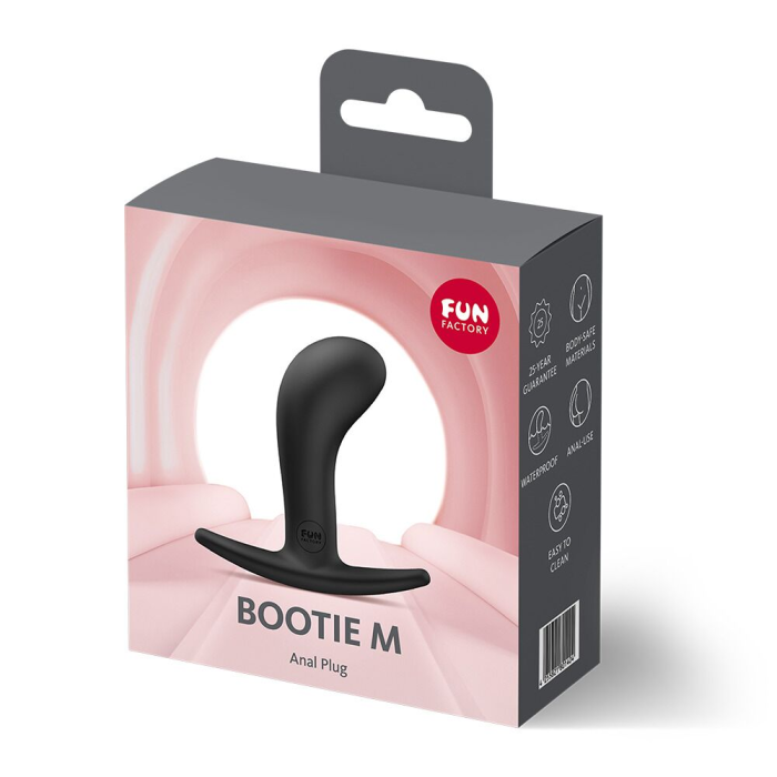 Анальна пробка Fun Factory BOOTIE M Black, діаметр 3,3 см, тонкий обмежувач