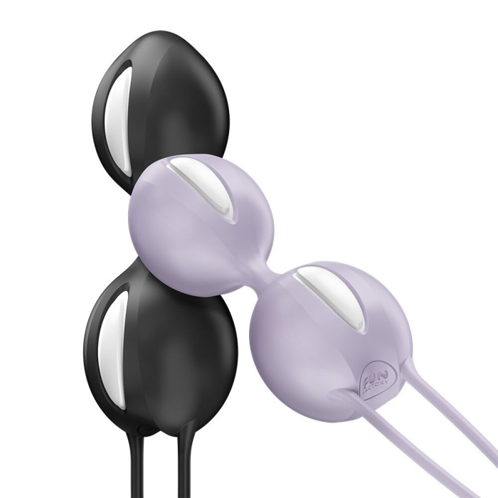 Вагінальні кульки Fun Factory SMARTBALLS DUO Purple, 2 шт, діаметр 3,2 та 3,6 см