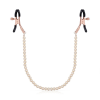 Затискачі для сосків з перлинним ланцюжком Rosy Gold - Nipple Clamps Pearls