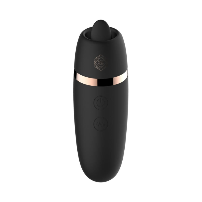 Мінівібратор з язичком Rosy Gold - Vibrating & Licking Dual Stimulator