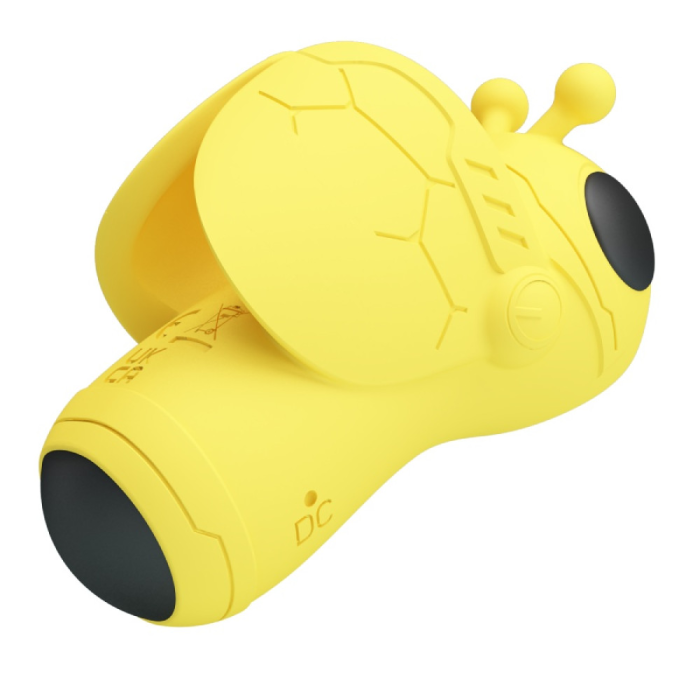 Вібратор на палець Pretty Love Magic Bee з пульсацією для клітора, жовтий, 6,9 × 3 см