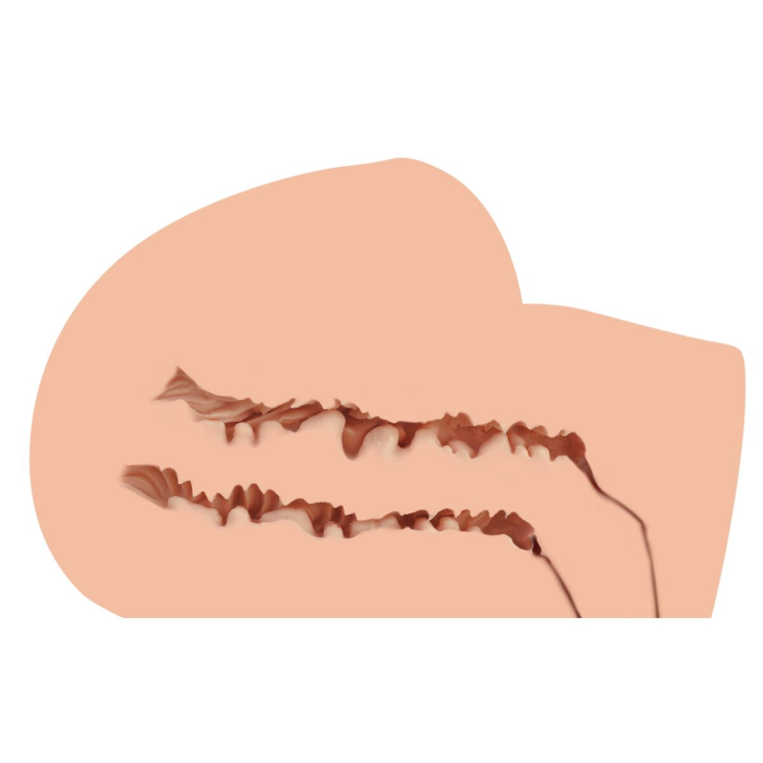 Мастурбатор-півторс Naked Factory SCARLET, вагіна + анус, вузький вхід, дуже реалістичний, наскрізний