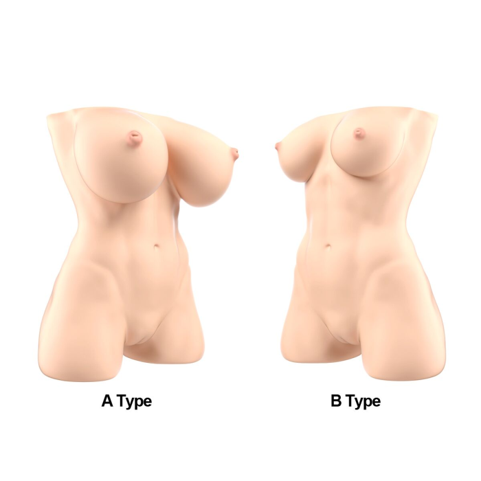 Мастурбатор-торс Naked Factory JESSICA B TYPE, природні груди, дуже реалістичний, наскрізний