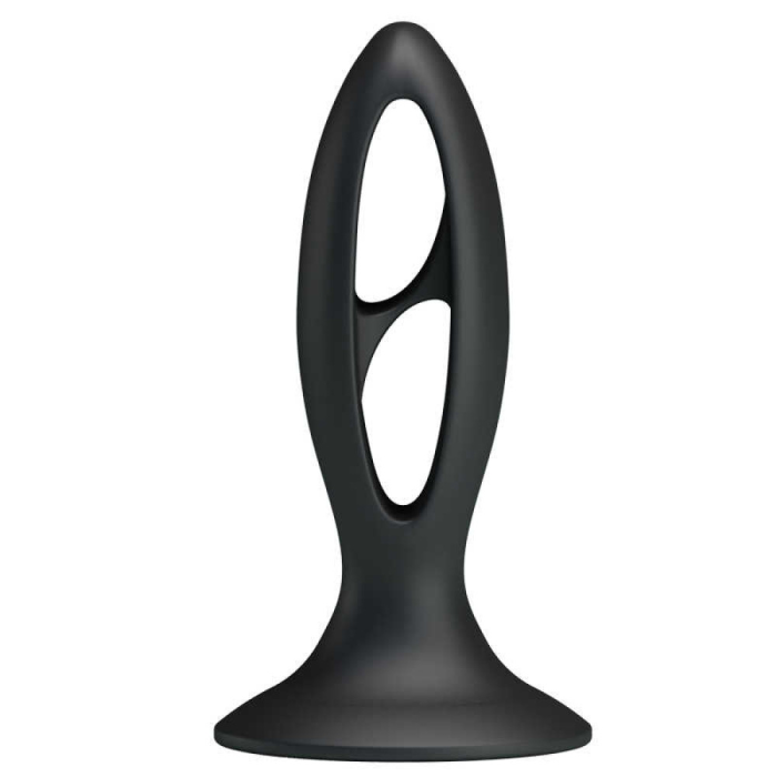 Анальна пробка з присоскою Fabulous Silicone, чорна
