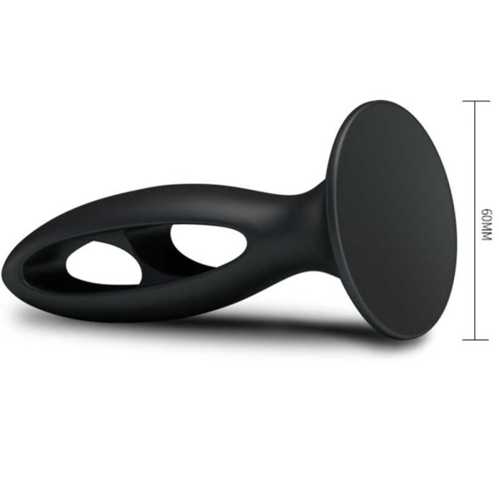 Анальна пробка з присоскою Fabulous Silicone, чорна