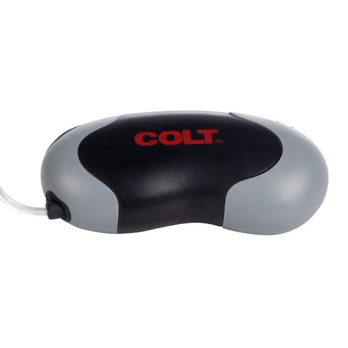 Вібратор-яйце з дротовим пультом COLT Xtreme, сріблястий, 5,7 × 2,5 см