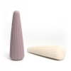 Вібратор для клітора Sweet Em Cone у формі конуса, ребристий, фіолетовий, 12,8 × 3,8 см